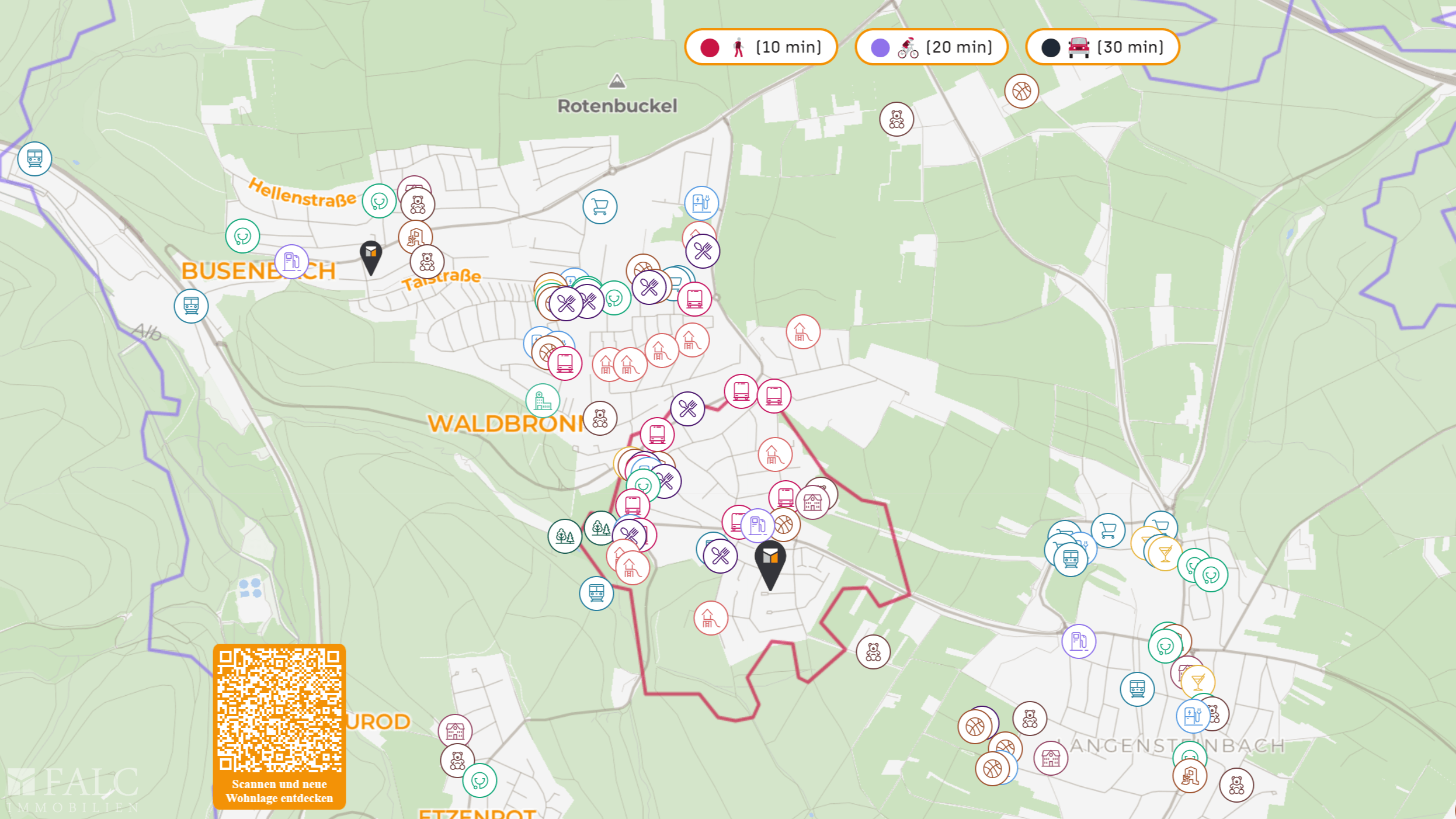 Lageplan Infrastruktur 